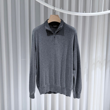 LORO PIANA ベビーキャッシュミアハーフジップニットセーター(S+/50) 156655942