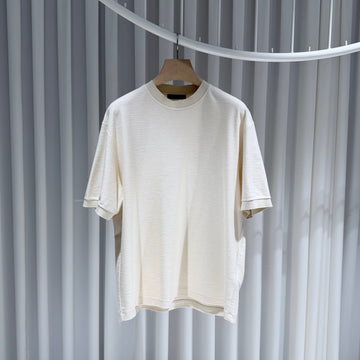 LORO PIANA Runde Baumwolle Crewneck T-Shirt Elfenbein 156656019