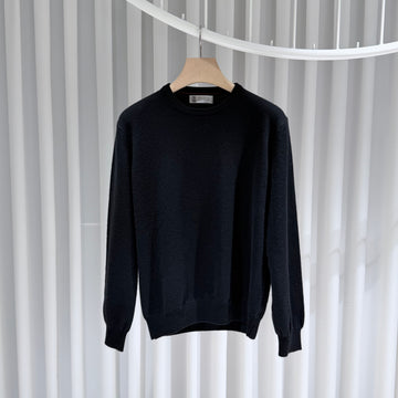 BRUNELLO CUCINELLI カシミアクルーネックニットセーター ブラック 156657116
