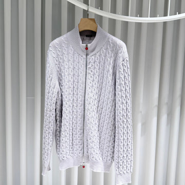 Kiton Cashmere Knit Sweater Zip Cardigan Jacket XXL 156657309