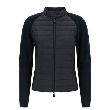 Moncler Layered Knit Zip-Up Jacket Navy 153223323 [P]