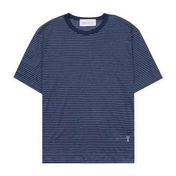 AMI Striped Cotton T-Shirt 156576524 [P]