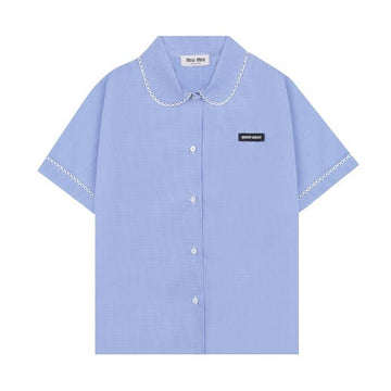 Miu Miu Classic Gingham Poplin Shirt 156202246