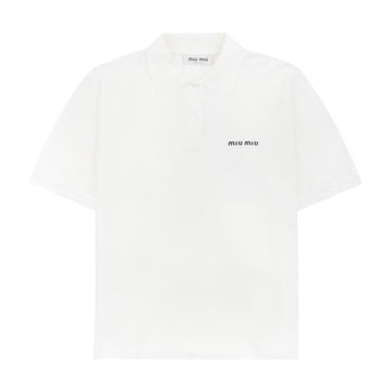 MIU MIU Cotton Piqué Polo T-Shirt Kurzarm 156576519 [P]