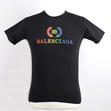 BALENCIAGA Begrenzte Regenbogen Lorbeer Stickerei T-Shirt XS(44) 156682632