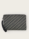 Dior Oblique A4 Zipper Strap Clutch Bag 156683554 [P]