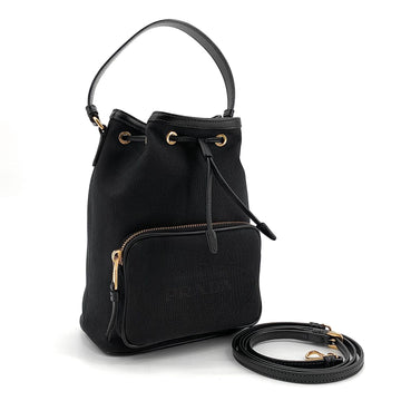 Prada Jacquard Bucket Bag Crossbody 1BH038 156683627