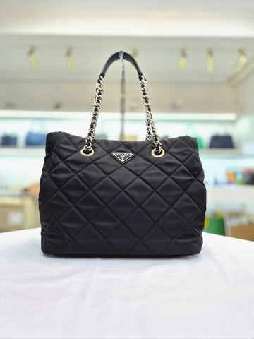 PRADA ポコノ ナイロン キルティング ブラック 2ウェイトートバッグ 1BG740 156683828