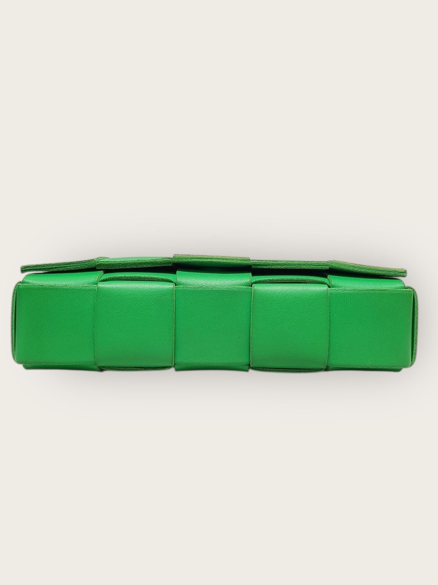Bottega Veneta Green Woven Intrecciato Cassette Crossbody