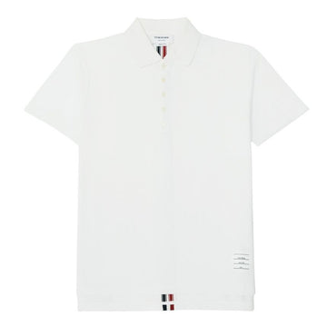 Thom Browne Men's Polo Short Sleeve T-Shirt with Center Back Stripe MJP042A 00050 100 156592598 [P]