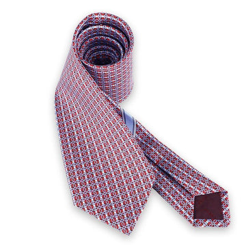 Salvatore Ferragamo Men's Geometric Pattern Tie (Red) 351317 788966 ROSSO 150735504