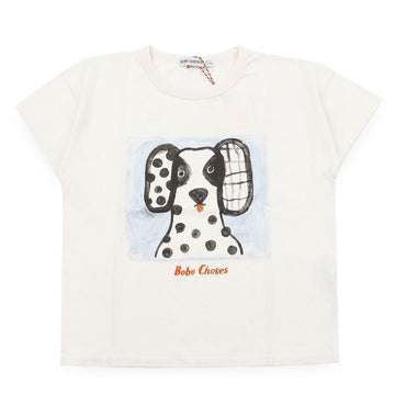 Bobo Choses Kids Dog Print Short Sleeve T-shirt (Ivory) B126AC009 101 153461548
