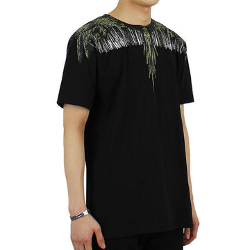 MARCELO BURLON メンズウッドウィングス半袖Tシャツ（ブラック）1055 156487890