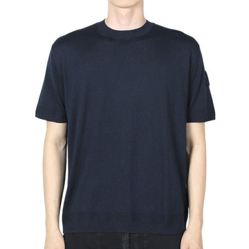 MONCLER モンクレール メンズ ロゴパッチ シルクコットン 半袖(ネイビー) 9C00011 M6329 742 135536418