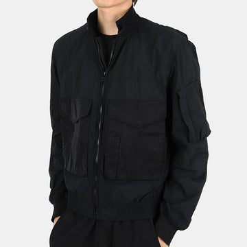 TEN C 22 S/S メンズ ミッドレイヤー 2ポケット フードジャケット(ブラック) 003780 999 54759881