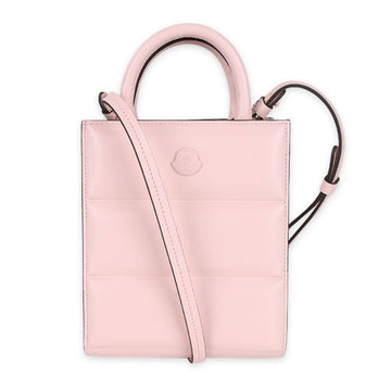 Moncler Women Doudoune Leather Mini Tote Bag (Pink) 6A00001 M3492 50F 72941552