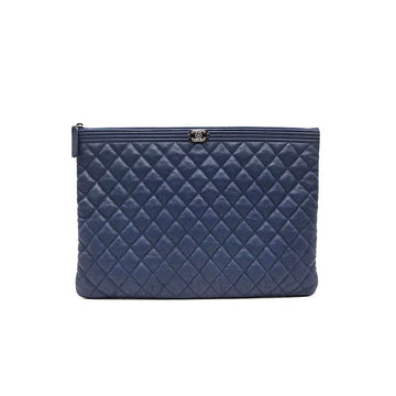 CHANEL Caviar Boy Clutch Large L955356 156690026
