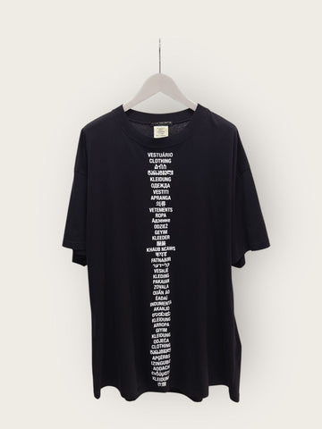 VETEMENTS ブラックレタリングロゴTシャツ 156690130