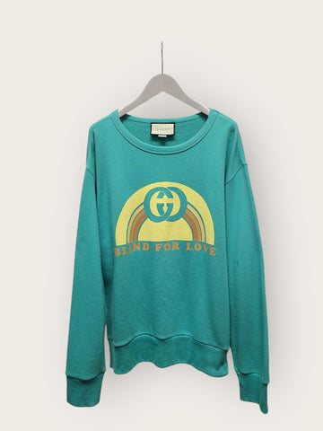 Gucci Mint Rainbow Logo Sweatshirt 156690171