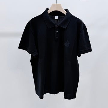 BERLUTI エンブロイダリー半袖ポロシャツ ブラック 156693651
