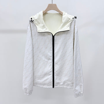 Fendi FF Logo Nylon Reversible Hooded Windbreaker Jacket 156693679