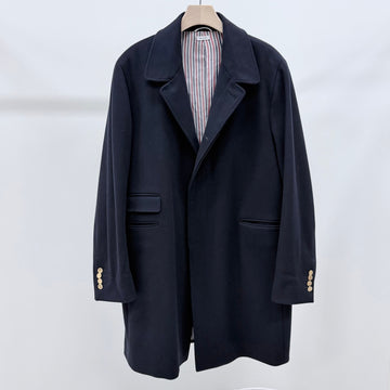 THOM BROWNE クラシックウールコート金色ボタンネイビー 4 156693882