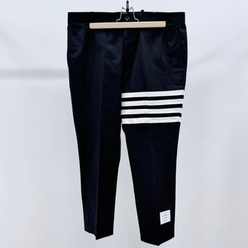 THOM BROWNE クラシックコットンパンツ ネイビー 3 156693901