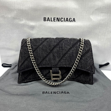 BALENCIAGA キルティッドデニムクランチチェーンショルダーバッグ 2359 156695260