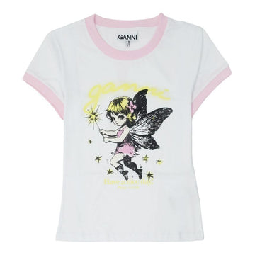 Ganni Fairy Print Women's Short Sleeve T-Shirt A1050144 151 156592608