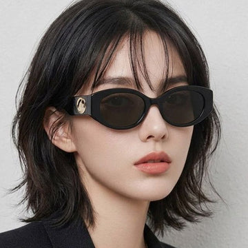 LANVIN Sonnenbrille LNV650SLB 001 Luxus Oval Mode Rund Schwarz Goldfarbenes Logo Hornfassung 119254399