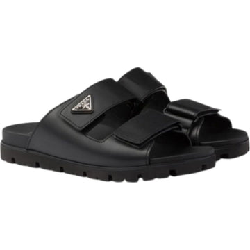 PRADA Plak Doppelträger Sandalen Slipper Schwarz 2X3129 3LEM F0002 141478688