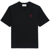 AMI ハートロゴ ノワール 半袖Tシャツ BFUTS005 726 001 オーバーフィット 80221494 [P]