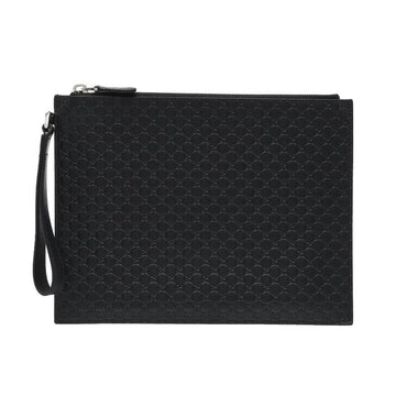 Gucci Microshima Leather Clutch Bag Black 544477 156724437