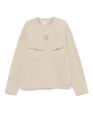 CP COMPANY Gebürsteter Emerized Diagonal Fleece Crew Neck 156727418