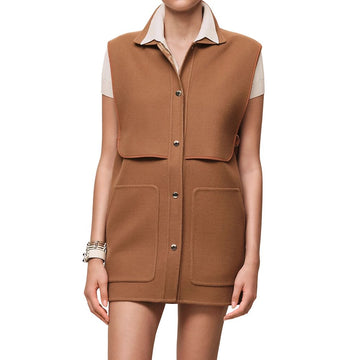 HERMES Doppelseitige Weste aus Wolle mit Chaine d'Ancre-Motiv H6E0181DGJQ36 156729098
