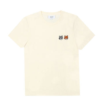 MAISON KITSUNE ダブル フォックス ヘッド パッチ レディース 半袖 Tシャツ 156683444