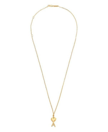 AMI Brass Slim Hammered Necklace 156729558
