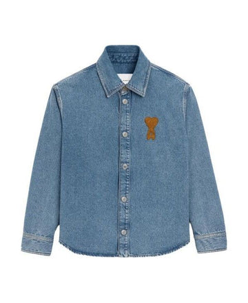 AMI Cotton Knit Overshirt 156729589