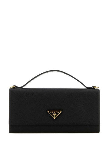 Prada Saffiano Leather Wallet with Shoulder Strap 156730418
