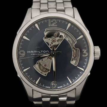 Hamilton H32705141 42MM Steel Automatic Blue Dial Jazzmaster Open Heart Men's Watch 156731029