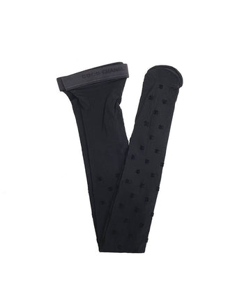CHANEL CC Logo Stockings M Black 4ET1962 122430495