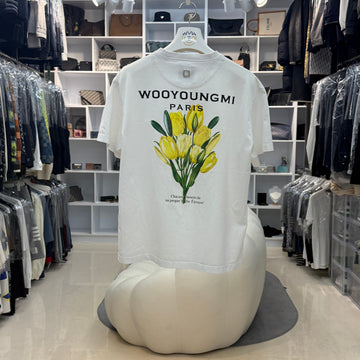 Wooyoungmi Flower Print Back Logo Short Sleeve 46 156756721