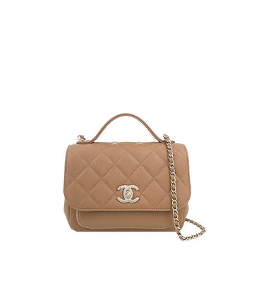 CHANEL Business Affinity Top Handle Bag Small Milchbraun Champagnergold Kaviar 4ET0861 85169087