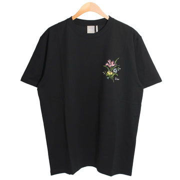 Dior Secret Garden Motif Flower Embroidery Logo Short Sleeve Black 156772496