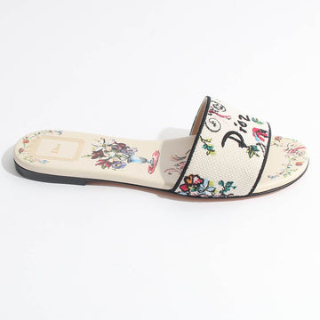 Dior Embroidered Arabesque Motif Riviera Dway Slipper White Multicolor KCO610BAN S84W 156772742