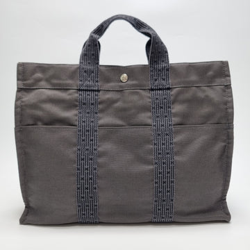HERMES Furuto Canvas Tote Bag MM Unisex Grau (Ausstellungszustand, Aktentasche) 156791696