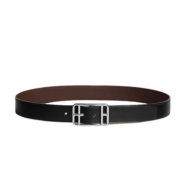 Hermes Reversible Men's Belt Black Chocolate 32mm 156730714 [P]