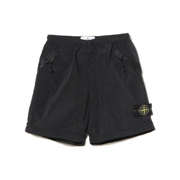 Stone Island Woven Patch Bermuda Short Pants Black 154442933