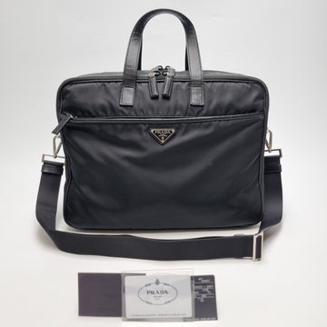 Prada Saffiano 2WAY Briefcase Black 156796612