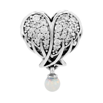 PANDORA Stern 792980C01 Funkelnde Engel Flügel & Herz Silber Anhänger 144823512